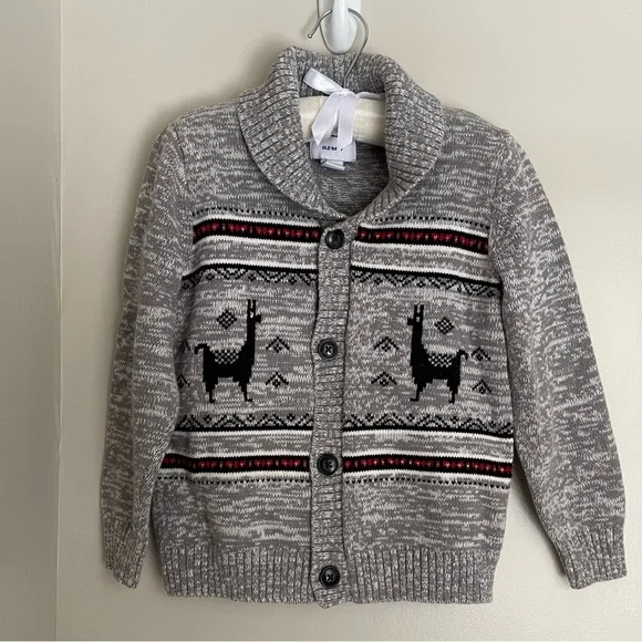 Fair Isle Shawl-Collar Cardigan. Boys, but can be gender neutral. Size 5T - Picture 1 of 5